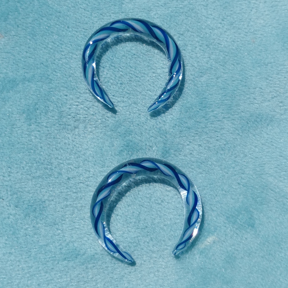 Glass Blown Horn Guages - size 6